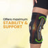 Knee Wrap Hinged With Open Patella, Rigid Biaxial Hinge, Neoprene Layer For Pain Relief,  Braces Walking, Workout And Sports, Large, Black